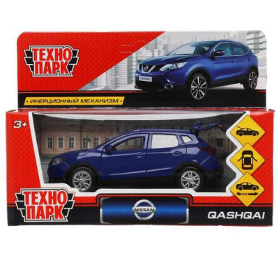 Большое фото товара - Модель Инерционная Технопарк NISSAN QASHQAI (12см, металл, открываются двери и багажник, синяя, в коробке) QASHQAI-BU, (Shantou City Daxiang Plastic Toy Products Co., Ltd), 11-156738. Вариант №1