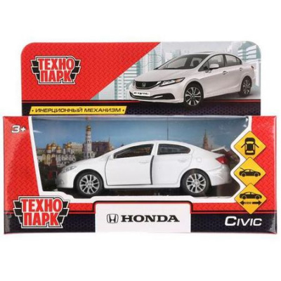 Большое фото товара - Модель Инерционная Технопарк Honda Civic (12см, металл, открываются двери, белая, в коробке) CIVIC-WT, (Shantou City Daxiang Plastic Toy Products Co., Ltd), 11-162526. Вариант №1