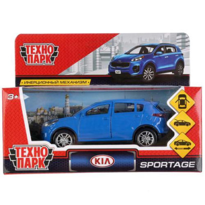 Большое фото товара - Модель Инерционная Технопарк KIA Sportage (12см, металл, открываются двери, багажник, синяя, в коробке) SPORTAGE-BU, (Shantou City Daxiang Plastic Toy Products Co., Ltd), 11-164438. Вариант №1