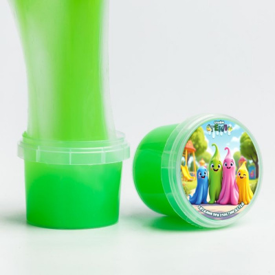 Большое фото товара - ЛЕПА Слайм Стекло. Party Slime. Лизун (90гр, зеленый неон, t замерзания +5°C, в банке, от 3 лет) 00-00001264, (ООО "Новая Химия"), 11-164948. Вариант №1