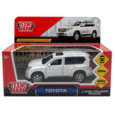 Большое фото товара - Модель Инерционная Технопарк Toyota Prado (12см, металл, открываются двери и багажник, белая, в коробке) PRADO-WH, (Shantou City Daxiang Plastic Toy Products Co., Ltd), 11-166342. Вариант №1