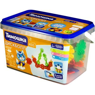 Большое фото товара - Конструктор Тимошка KIDS 75 дет. Дискболл (в контейнере, от 3 лет) 077, (ТД Алтай), 11-171787. Вариант №1