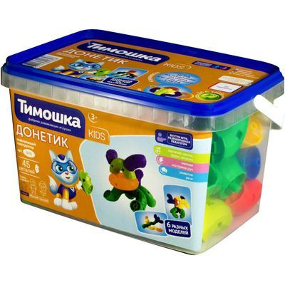 Большое фото товара - Конструктор Тимошка KIDS 45 дет. Донетик (в контейнере, от 3 лет) 078, (ТД Алтай), 11-171788. Вариант №1