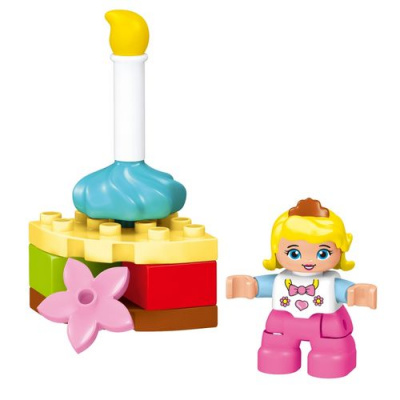 Большое фото товара - Конструктор Kids Home Toys 9 дет. День Рождения (в пакете) (от 3 лет) JY236731, (SHANTOU JINYU TOYS CO.,LTD), 11-172094. Вариант №1