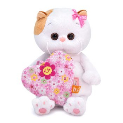 Большое фото товара - Budi Basa Мягкая Игрушка Кошечка Ли-Ли BABY с сердечком (20см, в подарочной коробке) LB-047, (ООО "МПП"), 11-174781. Вариант №1
