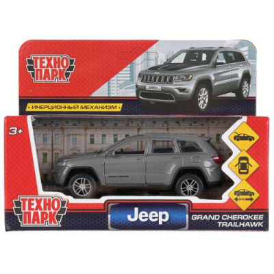 Большое фото товара - Модель Инерционная Технопарк Jeep Grand Cherokee (12см, металл, открываются двери, серая, в коробке) CHEROKEE-12-GY, (Shantou City Daxiang Plastic Toy Products Co., Ltd), 11-175050. Вариант №1