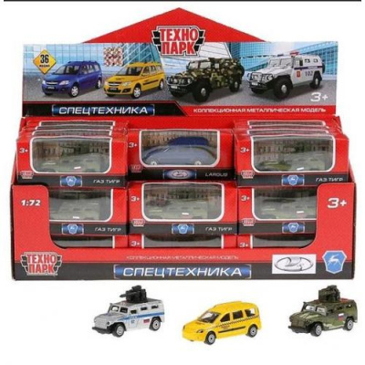 Большое фото товара - Модель-игрушка Технопарк 1:72 Спецтехника (7,5см, металл, в ассорт., в коробке) SB-16-73-A+B-CDU, (Shantou City Daxiang Plastic Toy Products Co., Ltd), 11-176096. Вариант №1