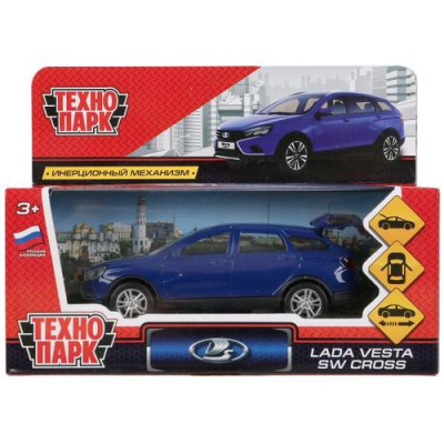 Большое фото товара - Модель Инерционная Технопарк LADA Vesta Sw Cross (12см, металл, открываются двери, синяя, в коробке) VESTA-CROSS-BU, (Shantou City Daxiang Plastic Toy Products Co., Ltd), 11-177838. Вариант №1