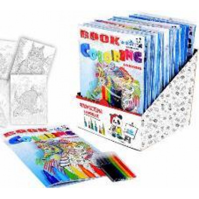 Большое фото товара - Набор Для Творчества Coloring Book (раскраска+фломастеры 6 шт.) МТ21029, (ООО ПК "Лидер"), 11-179266. Вариант №1