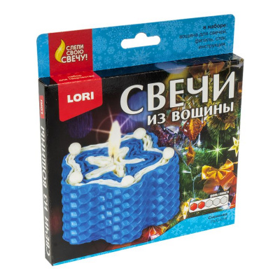 Большое фото товара - LORI Свечи Из Вощины Снежинка (комплект материалов для изготовления, в коробке, от 4 лет) Пз/С014, (ООО "7-Я"), 11-180384. Вариант №1