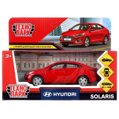 Большое фото товара - Модель Инерционная Технопарк Hyundai Solaris (12см, металл, открываются двери, красная, в коробке) SOLARIS2-12-RD, (Shantou City Daxiang Plastic Toy Products Co., Ltd), 11-184516. Вариант №1