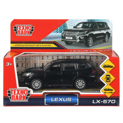 Большое фото товара - Модель Инерционная Технопарк Lexus LX-570 (12см, металл, открываются двери и багажник, черная, в коробке) LX570-BK, (Shantou City Daxiang Plastic Toy Products Co., Ltd), 11-184541. Вариант №1
