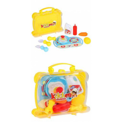 Большое фото товара - Посуда и продукты (в  чемодане) (от 3 лет) JB0206692, (Chenghai Xiong Cheng Plastic Toys Co., Ltd.), 11-188618. Вариант №1