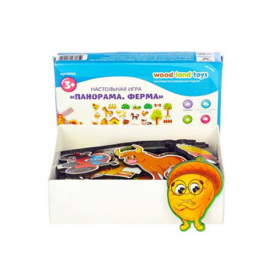 Большое фото товара - WoodLandToys Панорама. Ферма (6 схем, 32 фигурки, дерево, в коробке, от 3 лет) 151103, (ООО "СИБИРСКИЙ СУВЕНИР"), 11-191902. Вариант №1