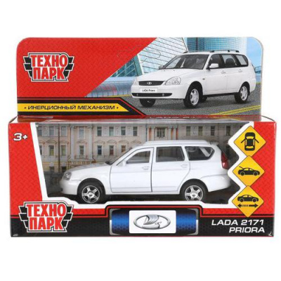 Большое фото товара - Модель Инерционная Технопарк LADA 2171 PRIORA (12см, металл, открываются двери и багажник, белая, в коробке) PRIORAWAG-12-WH, (Shantou City Daxiang Plastic Toy Products Co., Ltd), 11-194297. Вариант №1