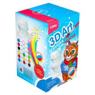 Большое фото товара - LORI 3DArt Игрушка-раскраска Тигренок (комплект материалов для изготовления, в коробке, от 5 лет) Ир031, (ООО "7-Я"), 11-194735. Вариант №1