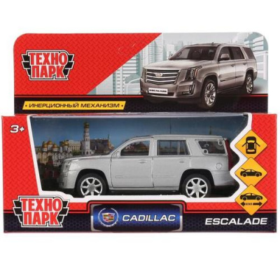 Большое фото товара - Модель Инерционная Технопарк Cadillac Escalade (12см, металл, открываются двери, серебристая, в коробке) ESCALADE-SL, (Shantou City Daxiang Plastic Toy Products Co., Ltd), 11-195892. Вариант №1