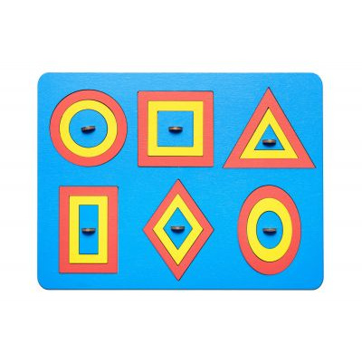 Большое фото товара - Smile Decor Рамка-вкладыш Паутинки. Методика Монтессори (дерево) Р06, (ИП Монжаев С.М.), 11-199251. Вариант №1