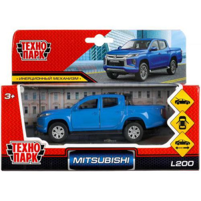 Большое фото товара - Модель Инерционная Технопарк MITSUBISHI L200 (13см, металл, открываются двери, синий, в коробке) L200-12-BU, (Shantou City Daxiang Plastic Toy Products Co., Ltd), 11-199743. Вариант №1