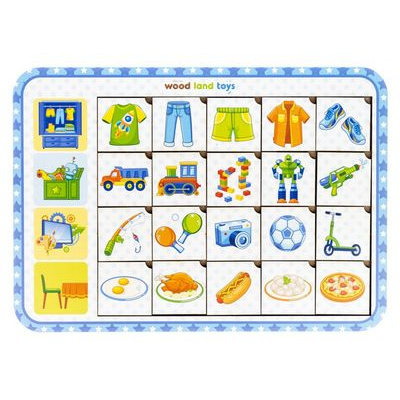 Большое фото товара - WoodLandToys Ассоциации для мальчиков (рамка-вкладыш, дерево, от 3 лет) 093108, (ООО "СИБИРСКИЙ СУВЕНИР"), 11-199947. Вариант №1