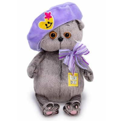 Большое фото товара - Budi Basa Мягкая Игрушка Кот Басик BABY в берете (20см, в подарочной коробке) BB-099, (ООО "МПП"), 11-205743. Вариант №1