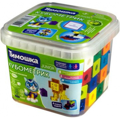 Большое фото товара - Конструктор Тимошка JUNIOR 50 дет. Кубометрик (в контейнере) (от 3 лет) М011, (ТД Алтай), 11-206069. Вариант №1