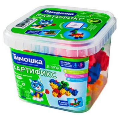 Большое фото товара - Конструктор Тимошка JUNIOR 27 дет. Картификс (в контейнере, от 3 лет) M024, (ИП Гусельников Т.А.), 11-206070. Вариант №1