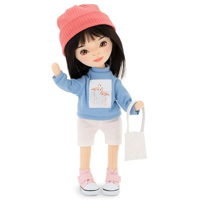 Большое фото товара - Мягкая Игрушка Orange Sweet Sisters Lilu в голубой толстовке (cерия Спортивный стиль, 32см, в коробке) SS04-28, (Nanjing Meimei Toys Corporation), 11-206146. Вариант №1