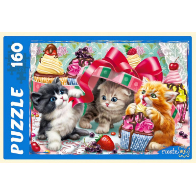 Большое фото товара - Пазлы 160 дет. Забавные котики №3 П160-7121, (Рыжий кот), 11-207355. Вариант №1