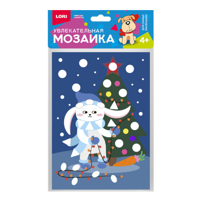 Большое фото товара - LORI Увлекательная Мозаика Зайчик (комплект материалов для изготовления, в пакете, от 4 лет) Км024, (ООО "7-Я"), 11-208567. Вариант №1