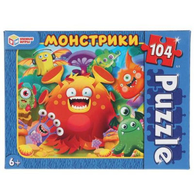 Большое фото товара - Пазлы 104 дет. Умные Игры. Монстрики 915207, (ООО "СИМБАТ"), 11-213062. Вариант №1