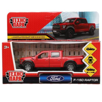 Большое фото товара - Модель Инерционная Технопарк FORD F150 RAPTOR (12см, металл, открываются двери, красный, в коробке) F150RAP-12-RD, (Shantou City Daxiang Plastic Toy Products Co., Ltd), 11-216652. Вариант №1