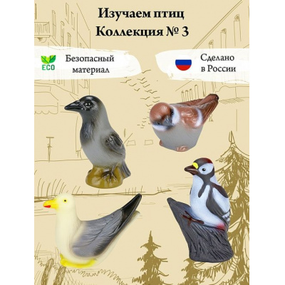 Большое фото товара - Игровой Набор Изучаем птиц. Коллекция 3 (4шт., в сетке, от 3 лет) В4297, (Весна), 11-218637. Вариант №1