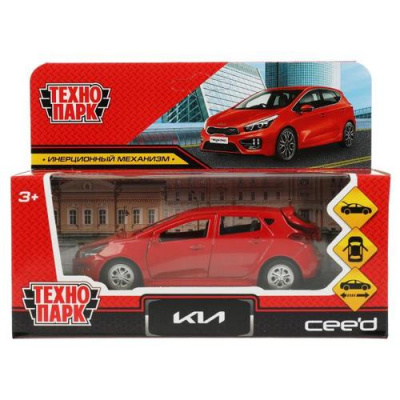 Большое фото товара - Модель Инерционная Технопарк KIA Ceed (12см, металл, открываются двери и багажник, красная, в коробке) CEED-12-RD, (Huada Toy Co.,Ltd), 11-221583. Вариант №1