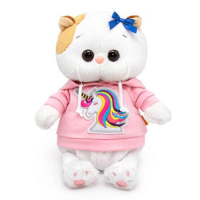 Большое фото товара - Budi Basa Мягкая Игрушка Кошечка Ли-Ли BABY в худи с единорогом (20см, в подарочной коробке) LB-130, (ООО "МПП"), 11-223061. Вариант №1