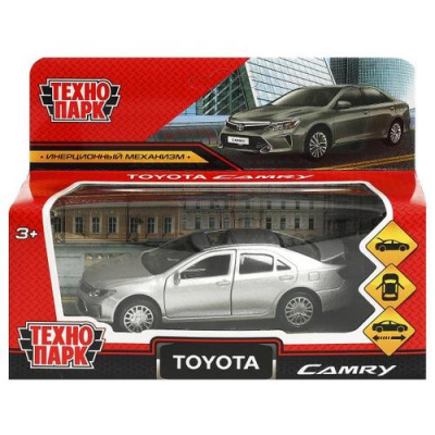 Большое фото товара - Модель Инерционная Технопарк TOYOTA CAMRY (12см, металл, серебристый, открываются двери и багажник, в коробке) CAMRY-12-SR, (Huada Toy Co.,Ltd), 11-223910. Вариант №1