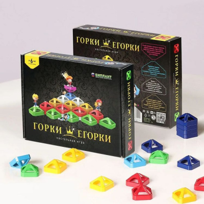 Большое фото товара - Настольная Игра Горки-егорки (36 фишек, правила, в коробке, от 6 лет) 10040-1, (ООО "БИПЛАНТ"), 11-223942. Вариант №1