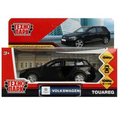 Большое фото товара - Модель Инерционная Технопарк VOLKSWAGEN TOUAREG (12см, металл, открываются двери, багажник, черный, в коробке, от 3 лет) TOUAREG-12-BK, (Huada Toy Co.,Ltd), 11-225270. Вариант №1