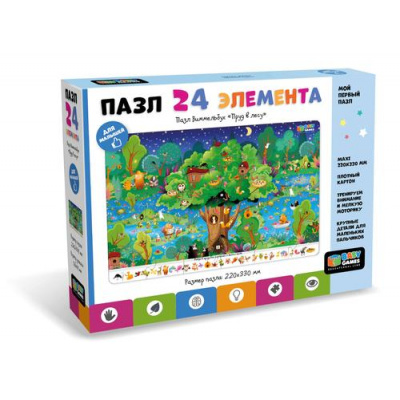 Большое фото товара - Пазл Baby Games 24 дет. Пруд в лесу (виммельбух) 07659, (ООО "Оригами"), 11-225891. Вариант №1