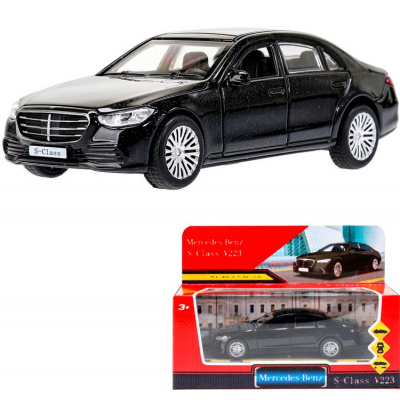Большое фото товара - Модель Инерционная Технопарк MERCEDES-BENZ s-class v223 (12см, металл, открываются двери и багажник, черный, в коробке) SCLASS-13-BK, (Huada Toy Co.,Ltd), 11-227029. Вариант №1