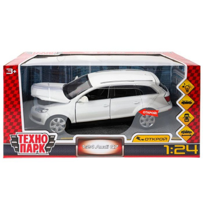 Большое фото товара - Модель Инерционная Технопарк 1:24 Audi Q7 (20см, металл, свет, звук, открываются двери, багажник и капот, в коробке) 68249A, (Guangdong Caipo Technology Co., Ltd), 11-227032. Вариант №1