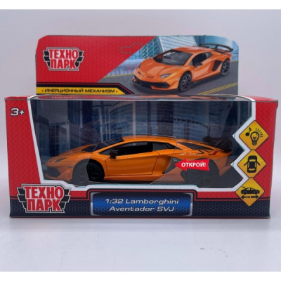 Большое фото товара - Модель Инерционная Технопарк 1:32 lamborghini aventador SVJ (15,5см, металл, свет, звук, открываются двери и  багажник, в коробке) SB-68473, (Guangdong Caipo Technology Co., Ltd), 11-227040. Вариант №1