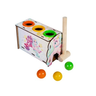 Большое фото товара - WoodLandToys Стучалка. Единорог (3 шарика, молоточек, дерево, от 3 лет) 115212, (ООО "СИБИРСКИЙ СУВЕНИР"), 11-228713. Вариант №1