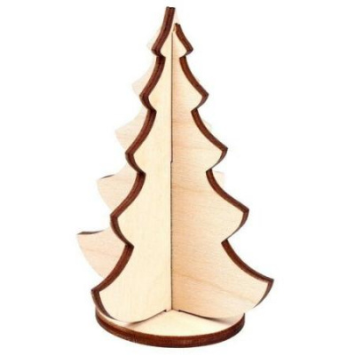 Большое фото товара - WoodLandToys Елка сборная №3 (3 дет., дерево, от 3 лет) 127307, (ООО "СИБИРСКИЙ СУВЕНИР"), 11-228717. Вариант №1