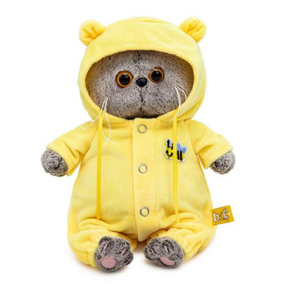 Большое фото товара - Budi Basa Мягкая Игрушка Кот Басик BABY в кигуруми с пчелкой (20см, в подарочной коробке) BB-158, (ООО "МПП"), 11-232710. Вариант №1
