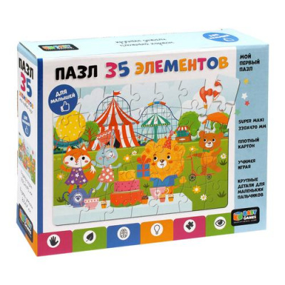 Большое фото товара - Пазл Baby Games 35 дет. Вечеринка в парке 06566, (ООО "Оригами"), 11-233282. Вариант №1