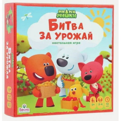 Большое фото товара - Настольная Игра Весна Битва за урожай. Ми-ми-мишки (игровое поле, карточки, фишки, в коробке, от 3 лет) SW20200728, (ООО "Супервэйв Групп"), 11-233903. Вариант №1