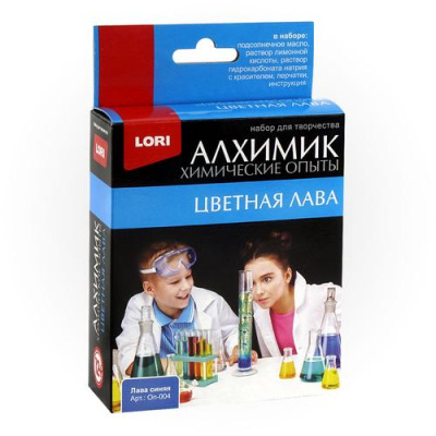 Большое фото товара - LORIХимическиеОпыты Жвачка для рук Мир пикселей Голубая жвачка (компоненты для изготовления, инструкция, в коробке, от 8 лет) Опи004, (ООО "7-Я"), 11-234783. Вариант №1