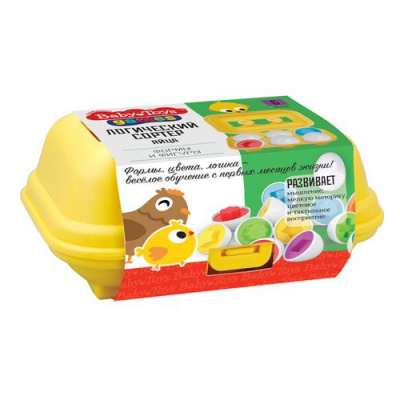 Большое фото товара - Baby Toys Логический сортер Яйца. Фигуры и формы (6 яиц, в коробке, от 3 лет) 70082, (ООО "Десятое королевство"), 11-235753. Вариант №1