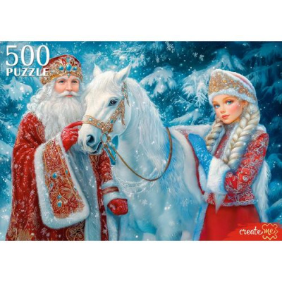 Большое фото товара - Пазлы 500 дет. Новогодние чудеса П500-7623, (Рыжий кот), 11-237812. Вариант №1